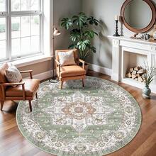 9x12 Area Rugs Living Room - Large Boho Stain-Resistant Rugs With Non-Slip Backing, Vintage Design Bedroom, Beige/Brown, Home Decor Floor - Sage - View 12