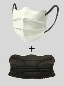 10pcs/20pcs Large Butterfly Shaped Masks, Women's High-Value Wavy Cloud V-Shaped Face Enhancing Small Masks