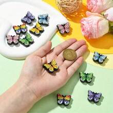 7/15 piezas Cuentas de silicona con diseño de mariposa - Kit de fabricación de joyas con bolígrafo y accesorios hechos a mano, cuentas decorativas de moda para hacer collares, pulseras, llaveros y cordones de identificación - Múltiples colores y estilos, regalo ideal para mujeres, hombres, entusiastas de manualidades, estudiantes y trabajadores de oficina - Cuentas de silicona con forma de mariposa - Ver 7