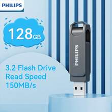 PHILIPS 飞利浦高速多容量U盘，即插即用，节省时间，广泛兼容各种电子设备，让您的生活和工作更加便捷。采用锌合金材质，坚固耐用，伴您更长时间。 - 灰色 - 查看 10