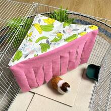 [Original Art Design] Small Pet Hideout - Cozy Corner Pet Hammock Tent With Triangle Hanging System, Washable Play & Resting Habitat For Hamsters, Ferrets, Squirrels, Sugar Gliders, Chinchillas, Rabbits, Hedgehogs