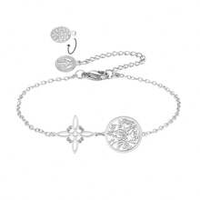 TEAMER 1 件不锈钢神秘女巫结空心星手链，男女通用简约优雅珠宝礼物，适合送给家人和朋友 - 時尚系列 - 查看 22