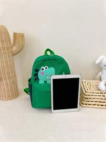 Cute Cartoon Dinosaur Backpack, Multi-Pocket Schoolbag For Teenagers - A - View 4