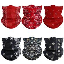 6pcs Classic Paisley Pattern Scarf, Windproof Face Mask, Lightweight Neck Gaiter, Stylish Headband, Balaclava, Versatile Headwrap, Holiday Gift - Multicolor - View 12
