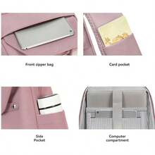 The New Women's Functional Bag Includes A Computer Bag And Super Storage Function. It Is A Must-Have For Business, Travel And School.Material: Oxford Cloth - 2703-Đen - Xem 5