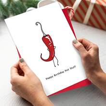 Perfect Birthday Card For Him/Her - Funny & Creative Cartoon Plant Design, English Text, Daily Office Supplies - A - View 6