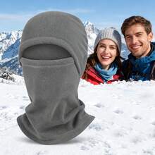 1件装冬季加厚男女保暖围巾 - 重型防风保暖面罩，户外骑行围脖，透气涤纶针织面料，适合冬季骑行、户外活动、滑雪、摩托车驾驶必备 - 双重用途设计：适合骑行和户外活动，集围巾/围脖/帽子三重功能于一体，多功能拉法帽 - 彩色 - 查看 8
