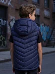 Big City Tween Boys Extended Size Tanks - Navy Blue - View 2