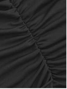 Women's Sleeveless Pleated Tank Top Set - Negro - Ver 5