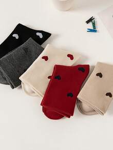 5 pares de calcetines de media caña de unicolor, de moda, versátiles, lindos, transpirables, que absorben la humedad, antideslizantes y adecuados para el uso diario casual para mujeres - Multicolor - Ver 4