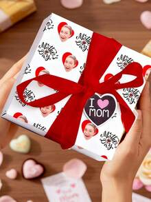 1pc Custom Holiday Wrapping Paper Roll With Personalized Name Print Floral Pattern Gift Wrap Decorative Paper For Gift Boxes Bags 2 Sizes Available For Valentine Mothers Day Christmas Spring Festival Bunny Eggs Easter - Mother's Day Style 5 - View 5