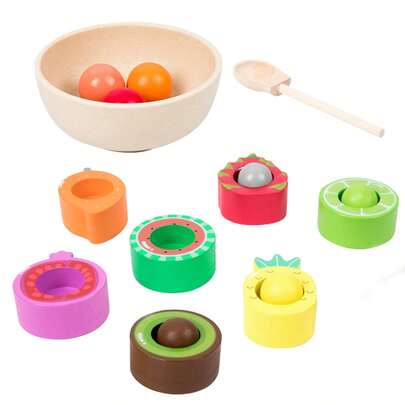 Fruit Color Sorting Toy Set, Educational Toy, Suitable For Children To Distinguish Fruit Colors. New Year Gift, Birthday Gift.