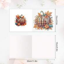 6-Pack Autumn Pumpkin Art Greeting Cards With Envelopes – 5D Painting Kits Adults, Fall Thanksgiving Greeting Card Set, Kits, Handmade Holiday Cards - Bí ngô mùa thu - Xem 10