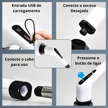 Escova Elétrica de Limpeza 9 em 1 Giratória Recarregável – Limpeza Rápida e Eficiente para Toda a Casa - Entrada do Brasil (127V) - Visão 6