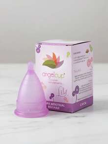 Copa Menstrual Lila Angelcup Silicón Médico Reutilizable Talla Chica o Grande Ecológica y Cómoda - lila - Ver 2