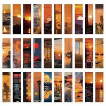 10张/20张/30张随机装，30张柔和日落渐变系列极简文具创意书签，适用于日记、DIY - 彩色 - 查看 14