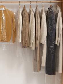 5 chiếc Vỏ bọc quần áo dùng một lần trong suốt có nhãn chuyển nhiệt OEM dày dặn có cán màng - Nhiều màu - Xem 3