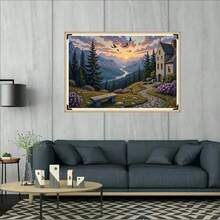 En låda med 1000-bitars pussel, 70 cm * 50 cm, med landskaps-, tecknade serier och oljemålningar. Det finns olika typer av pussel, lämpliga för vuxna för att lindra stress, som dekorativ konst och perfekta som julklappar och högtidsgåvor. Par, Alla hjärtans dag-presenter, - Multifärgad - Visa 3