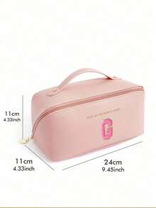 Multifunctional Travel Storage Bag, Letter Cosmetic Bag,PU Leather Waterproof Cosmetic Bag,Large Capacity Double Layer Cosmetic Bag, Cosmetics Organization And Storage, >Organizacion,Cosmetic Storage Bag, Skin Care Bag, Large Capacity Toiletries Bag, Travel Home Cosmetic Bag Organizer, Travel Accessories, Makeup Bag Make Up Bag Makeup Pouch Toiletry Bag Wash Bag Travel Essential Cruise Essentials Vacation Essentials For Men Women - Multicolor - View 24