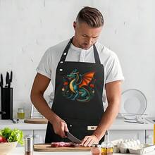 1 Piece Heavy-Duty High-Quality Kitchen Apron With Adjustable Waist And Chest Pocket - Durable Cooking And Baking Apron, Suitable For Home Use, Easy-To-Clean Protective Clothing, Ideal For Chefs, Bakers, Barbecuing, Frying, And Grilling - Ideal Gift For Cooks, High-Quality Plus-Size Apron, Apron With Logo, High-Quality Women's Apron, Women's Kitchen Apron, Women's Kitchen Apron With Pockets, Cooking Apron, Fun Apron, Black Apron With Red Accents, Red Women's Apron, Women's Apron With Pockets, Barbecue Apron, Cooking Apron - AZX0001 - 查看 8