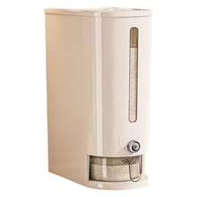 1PC Large Capacity Rotary Bean Dispenser With Divider -10lb-20lb - Waterproof, Moisture-Proof, Insect Proof Bean Storage Container, Suitable For Kitchen Organization, Grain, Nut, Flour, Rice Moisture-Proof And Leak Proof - Portable Kitchen Storage Container - 20 Catties White - View 2