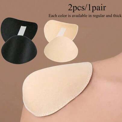 Removable Invisible Shoulder Pads, Breathable Foam Shoulder Pads, Reusable Self-Adhesive Shoulder Pads For Women, Unisex Rectangular Shoulder Shaper Tool, Slanted Shoulder High/Low Shoulder Jacket, T-Shirt, Seamless Shoulder Pad Jacket Non-Slip Foam Pad