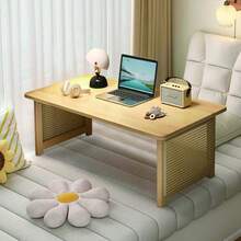 Japanese Floor Table, Japanese Low Tea Table For Sitting On The Floor, Bamboo Folding Coffee Table, No Assembly, Foldable Tatami Table Portable Living Coffee Table - 原色 - 查看 4
