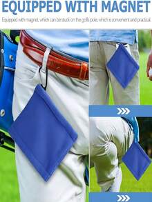 Portable Golf Towel Cleaning Cloth For Golf Clubs And Balls Golf Course Cleaning Towel With Hook Easy Storage Outdoor Hanging Waist Sports Club Wipes For Men Women Wet And Dry Small Pocket Towel With D Clip Outdoor Sports Towel Golf Supplies Golf Ball Cleaner Accessories Father's Day Gifts Course Exercise - Multicolor - View 4