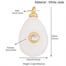 1 mặt dây chuyền đá tự nhiên hình giọt nước bằng đồng cổ điển, tự làm cho vòng tay, vòng cổ, hoa tai, dây điện thoại, phụ kiện trang sức - Nhiều màu - Xem 33