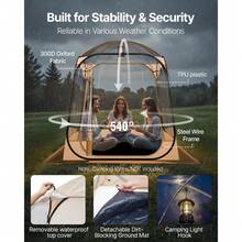 Pop Up Sports Tent, 63x63 In Clear Bubble Tent For 2-4 Persons, Waterproof Outdoor Pod With Floor Mat & Top Cover, Garden Ig Loo Dome Tents Camping Shelter For Events Fishing Cheering - 63x63 in - 查看 3