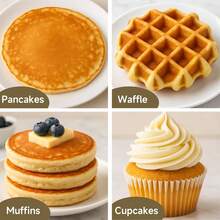 Batter Dispenser & Mixer 2-In-1 - BlenderBall Wire Whisk Included |   For Pancakes, Crepes, Waffles & Muffins Crepes, Waffle, Muffins, Cupcakes - 1 - View 8