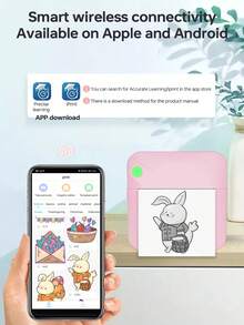 Mini Wireless Portable Printer Set, Pocket-Sized Thermal Printer, Includes Thermal Paper, Color Thermal Paper, Color Pens And Stickers, Birthday, Christmas, Thanksgiving, New Year Gift - Multicolor - View 7