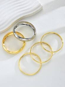 17KM Set de 5 pulseras de metal con diseño geométrico exagerado inspirado en monedas vintage, adecuado para hermanas, parejas, vacaciones, citas, uso casual diario, fiestas, bodas, regalos de Navidad y San Valentín