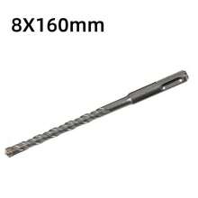 ريشة ثقب الصدمة المتقاطعة، ريشة ثقب الحفر الكهربائي ذات المقبض الدائري، ريشة ثقب الإسمنت عبر الحائط، ريشة ثقب جديدة من نوع لفائف العجين المقلي ذات الحفرتين والشقين العميقين - فضي - مشاهدة 17