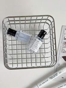 不锈钢方形金属收纳篮，家用桌面杂物收纳篮，化妆品整理篮，置物架收纳篮，桌面铅笔收纳篮，浴室收纳篮，多功能收纳篮，母亲节礼物，置物架收纳篮