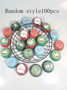 50 cốc nướng bánh Tulip + 100 giấy lót bánh cupcake - Giáng sinh - Xem 8