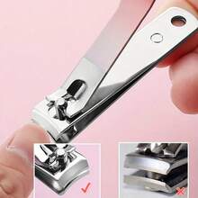 Sunlum 3Pcs Aesthetic Pink & Purple Nail Clipper Set, Cute Manicure Pedicure Kit For Women Girls, Stainless Steel Thick Toenail Clipper With Nail File Sharp Trimmer, Travel Portable Grooming Tools - Pink - View 4