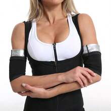 1 par de mangas de sauna para sudar, adecuadas para el verano y el otoño para dar forma, mangas para sudar, ayudan a sudar los brazos, mangas para sudar y adelgazar, mangas protectoras de equipamiento deportivo y de fitness para sudar los brazos - Multicolor - Ver 1