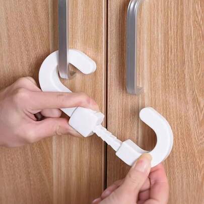 1个可调节婴儿安全锁 - 易于安装的橱柜和抽屉锁，防夹手、防意外开启，经久耐用且时尚设计
