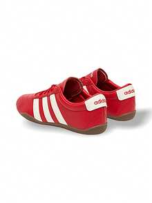 Adidas Grand Court Lo Betsca 女士运动鞋 透气吸汗 弹性好 百搭 印花Logo 易洗快干 户外运动 步行 女款 红/白 JQ9691 - 紅色/白色 - 查看 6