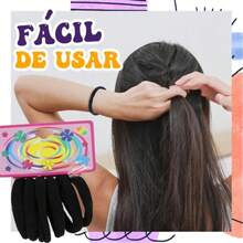 72 Piezas Ligas Para Cabello. Lazos Coleteros para el Cabello de Alta Elasticidad Sin Costuras - Paquete, Sin Lazos para el Cabello, Asortimento Multicolor (72 Unidades) para Trenzas, Colas de Caballo, Moños, Bodas, Esenciales para Fiestas - Negro - Ver 6