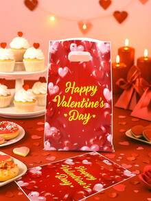 10/25/50 túi quà nhựa hình trái tim, thích hợp để trang trí Ngày Valentine, đựng kẹo, quà tặng đồ ăn nhẹ nhỏ, quà tặng tự làm cho đám cưới, trang trí nhà cửa, trang trí bàn làm việc, quà tặng tiệc Ngày Valentine, trang trí bao bì quà tặng tiệc Ngày Valentine - Trái tim ngày lễ tình nhân - Xem 10
