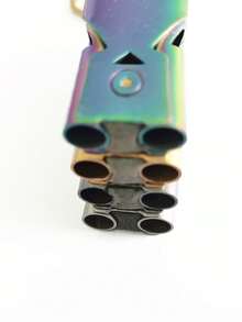 1 Outdoor Survival High Decibel Stainless Steel Whistle Multifunctional Training Whistle Referee Dual Tube Whistle Suitable For Various Scenarios - Multicolor - View 8