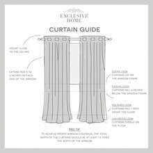 Exclusive Home Curtains - Cortinas con Ventana de Loha, Loha GT, Negro (Black Pearl), 132.1 x 213.36 cm, 1, 2(Lino clásico 137.2An x 160Al cm (1 Paneles)) - Multicolor - Ver 6