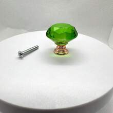 30mm Smooth Round Glass Cabinet Door Knobs/Pulls, Colorful Drawer Handles Suitable For Home, Cabinet, Drawers And Dresser, With Screws - Multicolor - View 14