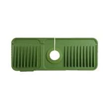 Alfombrilla de silicona para el drenaje del fregadero, protector contra salpicaduras del grifo de la cocina, almohadilla de drenaje con borde estrecho y pendiente extendida para el fregadero