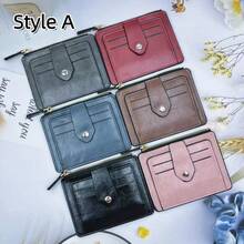 1个/2个装女士卡包/男士卡包，拉链零钱包，迷你时尚多功能信用卡包，带安全拉链和多个卡槽，柔软PU皮革，便携、防水、耐用，大容量多功能名片夹，带多个卡槽，信用卡、借记卡和银行卡收纳包，女士礼物、男士礼物、圣诞礼物。