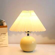 1pc Cute Cream Mushroom LED Desk Lamp, Warm Light, Fashionable Decor Lamp, Night Light, Desk Lamp, USB Powered, Suitable For Bedroom, Living Room, Office, Exquisite Gift, Unique Design, Bedside Lamp, Mushroom Lamp, Living Room Lighting, Dimmable Desk Lamp, Lamp Side Table, Retro Lamp, Desk Lamp, Bedside Table Lamp, Bedroom Lighting, Living Room Desk Lamp (Cream, White) - Multicolor - View 2