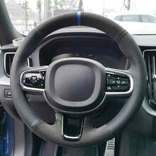 适用于沃尔沃 S90 V90 XC90 2015-2022 和 XC60 S60 2018-2022 的仿毛皮方向盘套 - 38公分 - 查看 5