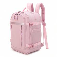 Cabin Backpack 40x20x25cm (20L) | Waterproof Travel Backpack For Airplanes | Durable Hand Luggage | Backpack For Hiking, School And Work | Black/Navy/Grey/Pink/Beige/Green - hồng - Xem 3